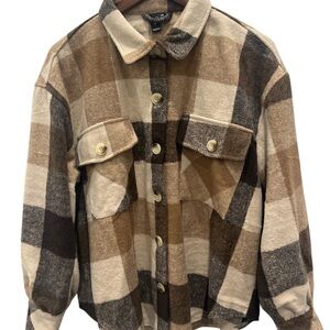 Windsor Women’s Plaid Shacket Jacket – Size M/L – New With Tags